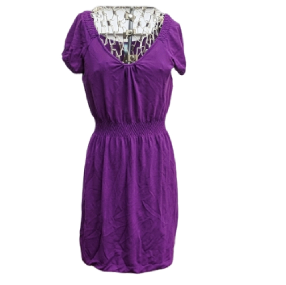 JJ Authentic purple short sleeved sundress